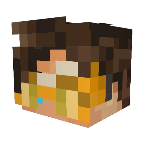 Smallleft Minecraft avatar head, 3D render