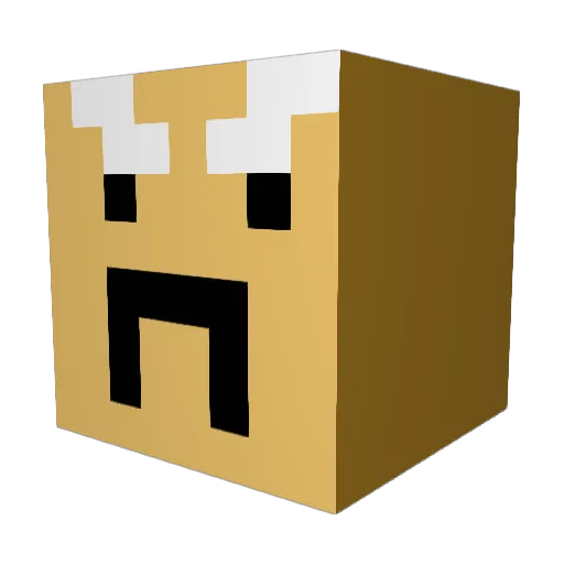 Smallpower_ Minecraft avatar head, 3D render