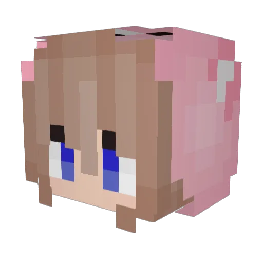 Smallya Minecraft avatar head, 3D render