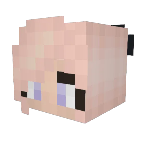 Smalt Minecraft avatar head, 3D render