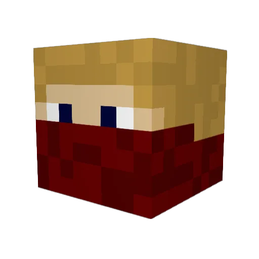 Smandrewpydo Minecraft avatar head, 3D render