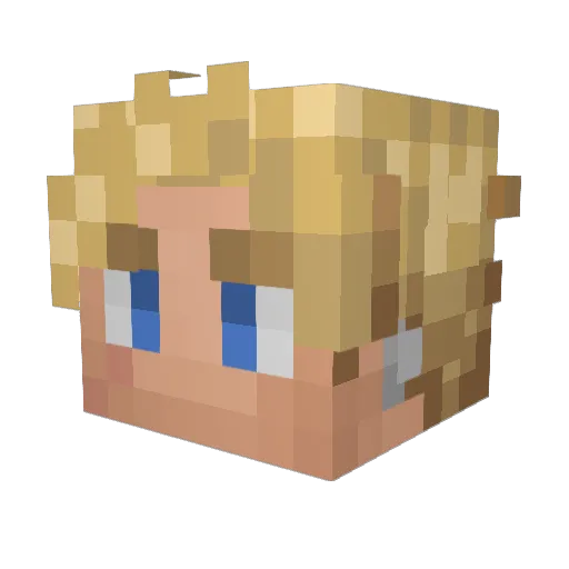 Smannia Minecraft avatar head, 3D render