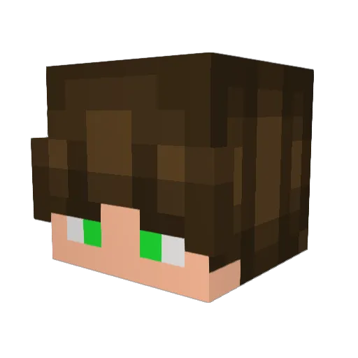 SmaraX Minecraft avatar head, 3D render