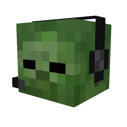 Smaragd0 Minecraft avatar head, 3D render
