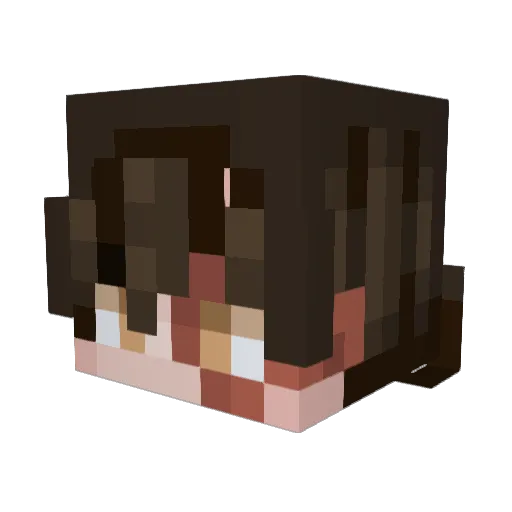 SmaragdCraft Minecraft avatar head, 3D render