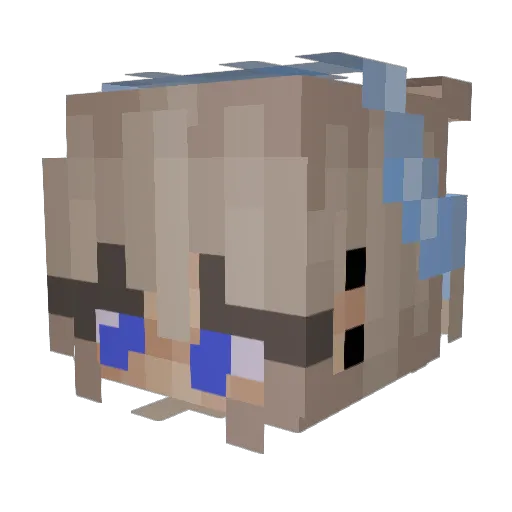 Smaris Minecraft avatar head, 3D render