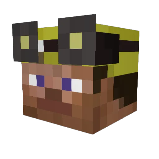 Smarkinator Minecraft avatar head, 3D render