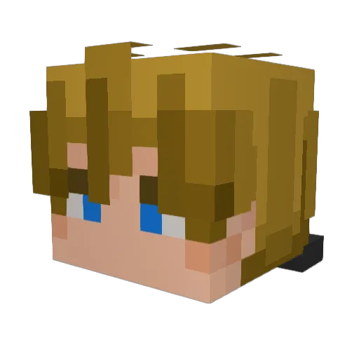 Smarllo Minecraft avatar head, 3D render