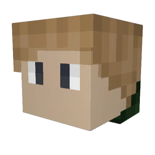SmartCookieee Minecraft avatar head, 3D render