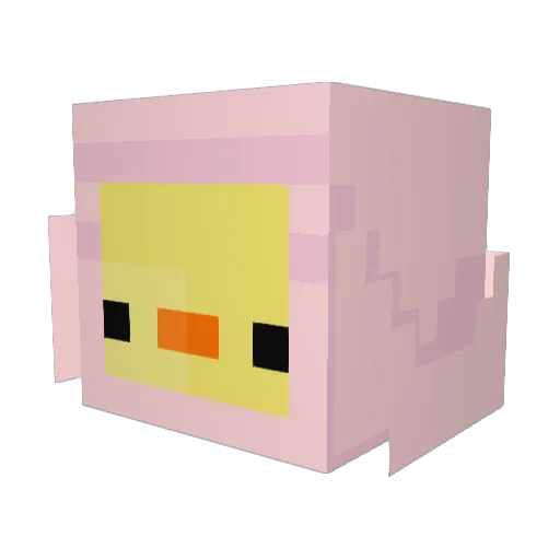 SmartDucky_ Minecraft avatar head, 3D render