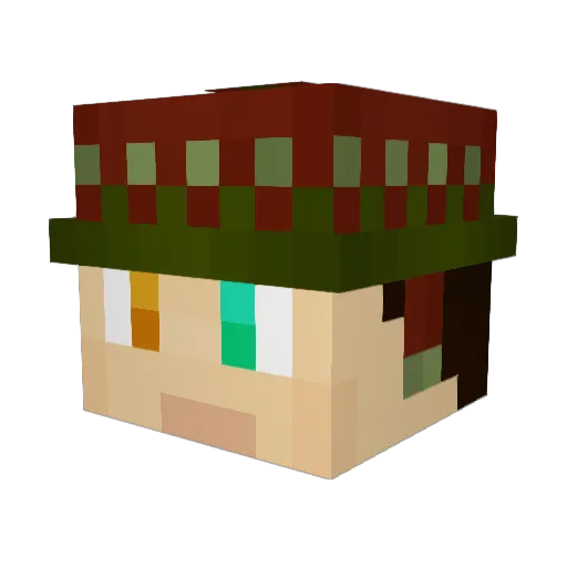 SmartE8 Minecraft avatar head, 3D render