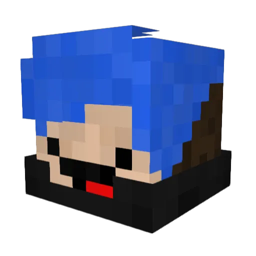 SmartMartinTV Minecraft avatar head, 3D render