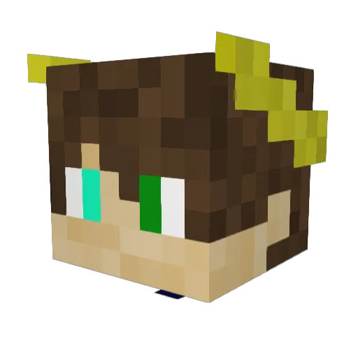 SmartRed Minecraft avatar head, 3D render