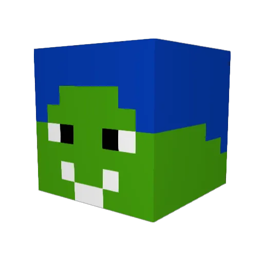 Smart_Fact Minecraft avatar head, 3D render