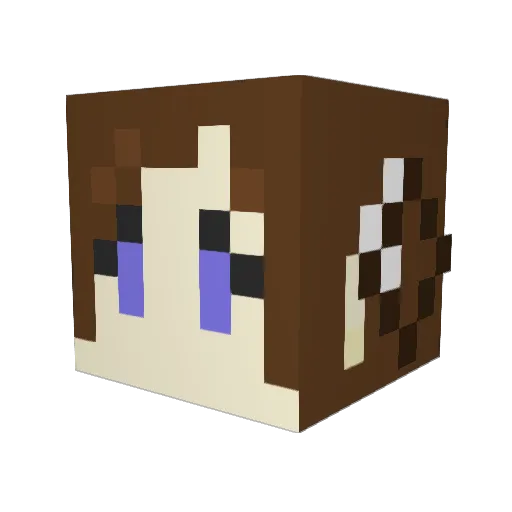 Smartey28 Minecraft avatar head, 3D render
