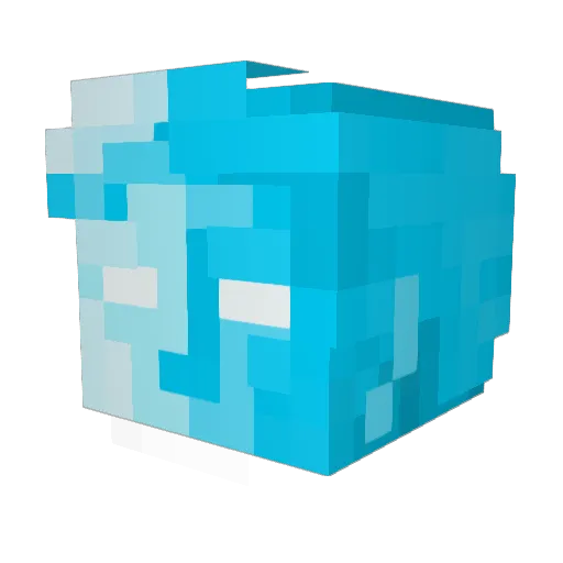Smartfon_vivo Minecraft avatar head, 3D render