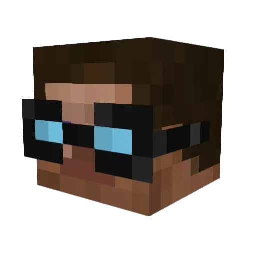 Smartin26 Minecraft avatar head, 3D render