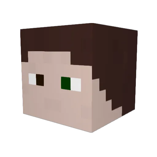 Smartkin Minecraft avatar head, 3D render