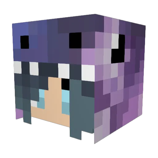 Smartosaur Minecraft avatar head, 3D render