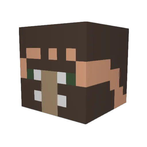 Smash13415 Minecraft avatar head, 3D render