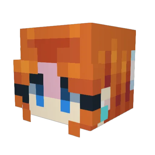 Smash3DS Minecraft avatar head, 3D render