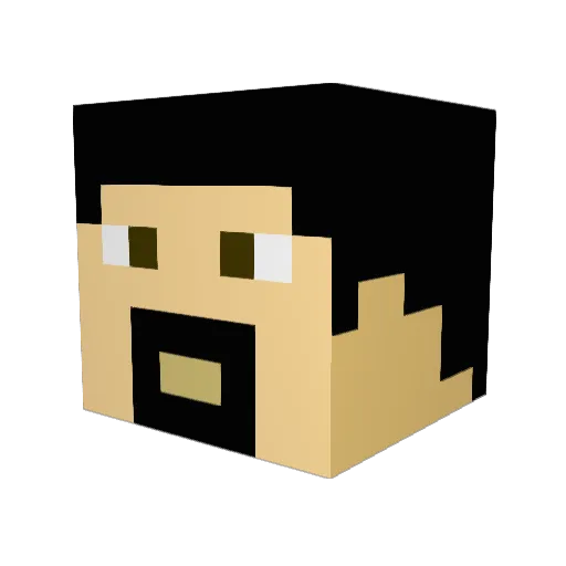 SmashBack Minecraft avatar head, 3D render