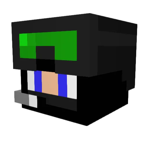SmashBroCreeper Minecraft avatar head, 3D render