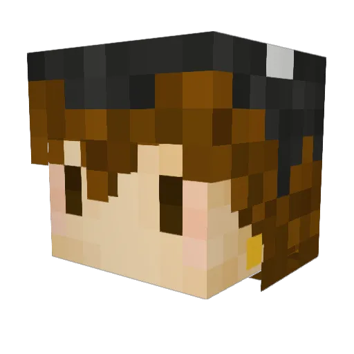 SmashShiro Minecraft avatar head, 3D render