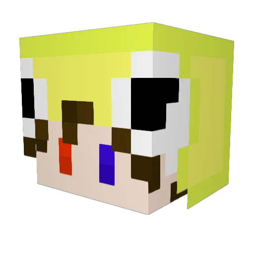 SmashSubscribe Minecraft avatar head, 3D render