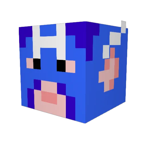 Smash_King Minecraft avatar head, 3D render