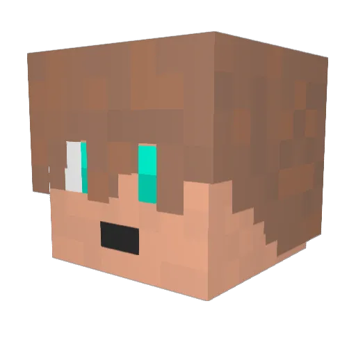 Smash_rider Minecraft avatar head, 3D render