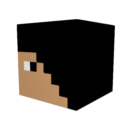 Smasher04 Minecraft avatar head, 3D render