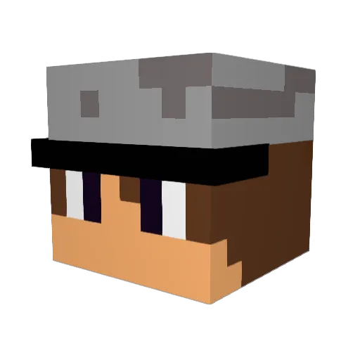 Smasher120 Minecraft avatar head, 3D render