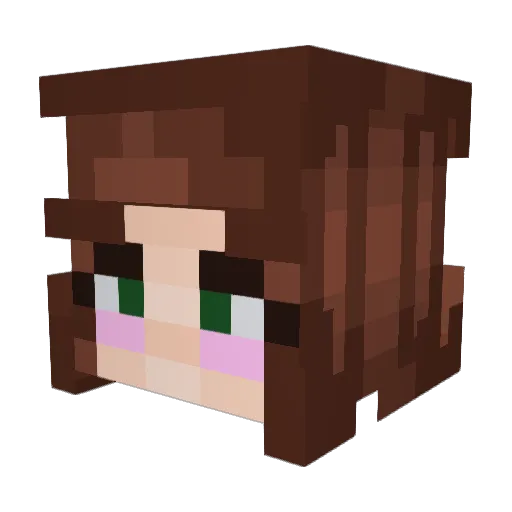 Smashleypash Minecraft avatar head, 3D render