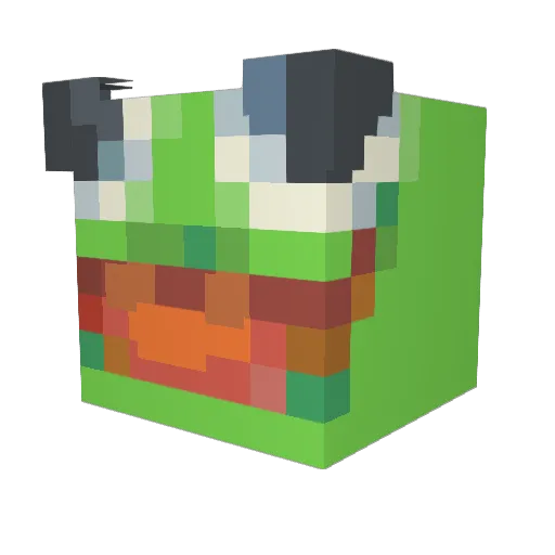 Smashtop Minecraft avatar head, 3D render
