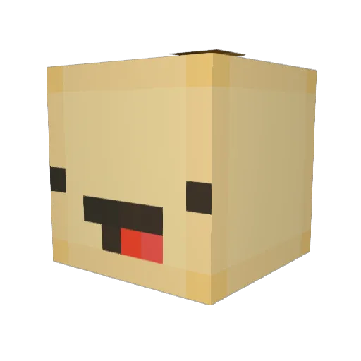 Smasu Minecraft avatar head, 3D render