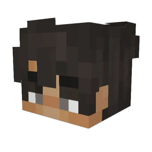 Smaukel Minecraft avatar head, 3D render