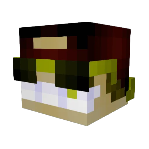 Smawq Minecraft avatar head, 3D render