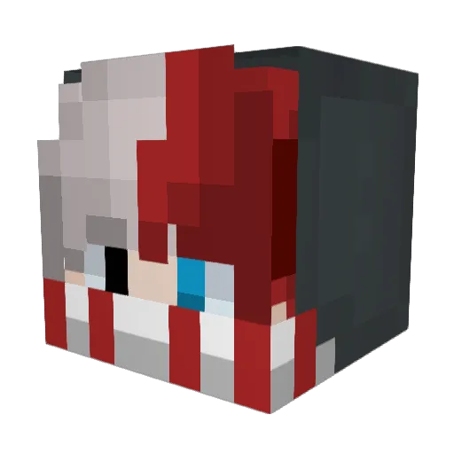Smax500 Minecraft avatar head, 3D render
