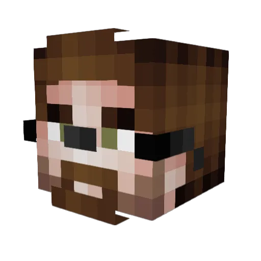 Smbr Minecraft avatar head, 3D render