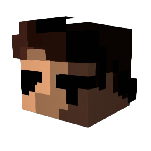 Smeagol1 Minecraft avatar head, 3D render