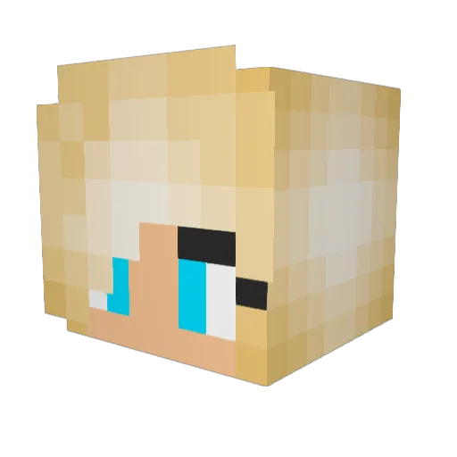 Smearly Minecraft avatar head, 3D render