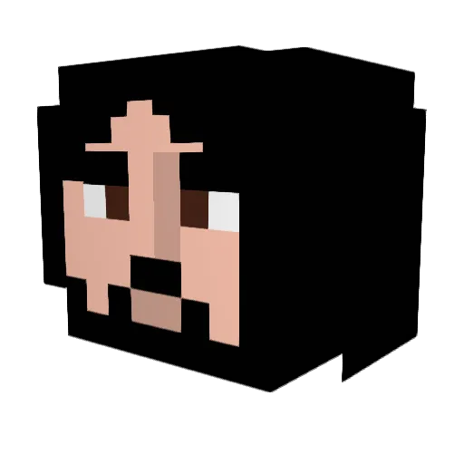 Smeddley Minecraft avatar head, 3D render