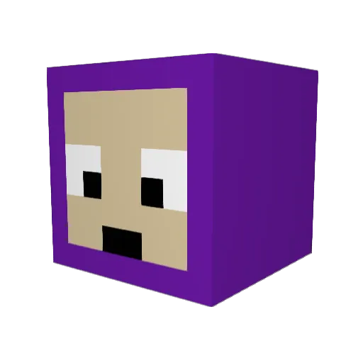 SmedisKing Minecraft avatar head, 3D render