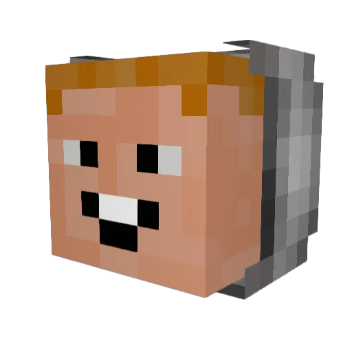Smeedabee Minecraft avatar head, 3D render