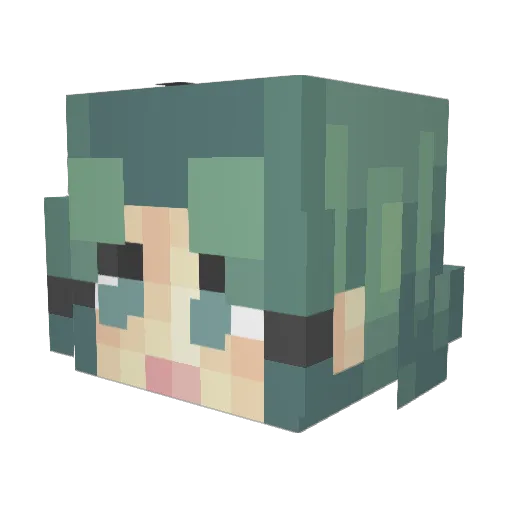 Smeerlie Minecraft avatar head, 3D render