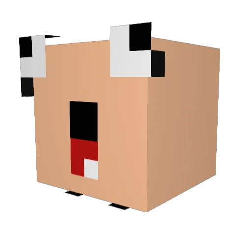 Smeg04 Minecraft avatar head, 3D render