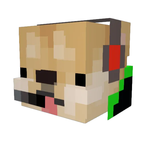 SmegLove Minecraft avatar head, 3D render