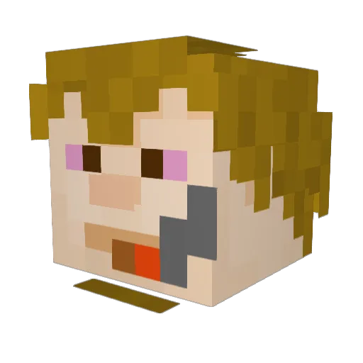 Smelias Minecraft avatar head, 3D render