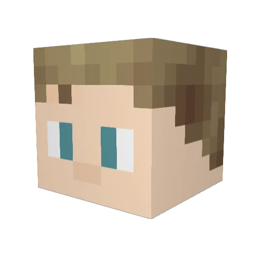 SmellMyBody Minecraft avatar head, 3D render
